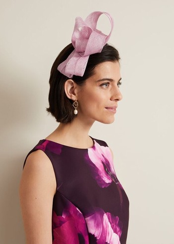 Phase Eight Large Bow Hats Pink Australia | VG9786150